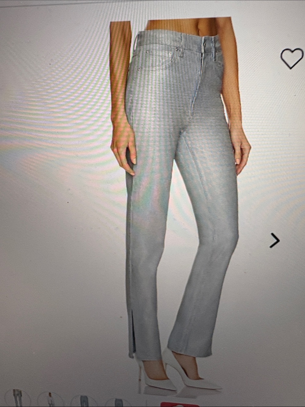Harlow coated, high-rise boot jeans w/slit